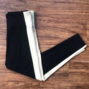 NWOT Victoria’s Secret Gold Stripe Yoga Pants